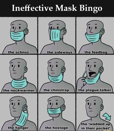 Ineffective Mask Bingo